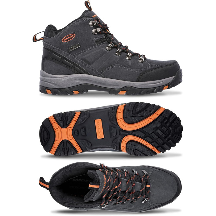 Чоловічі черевики Skechers Relment Pelmo 64869 сірого кольору з замші, 43 EU