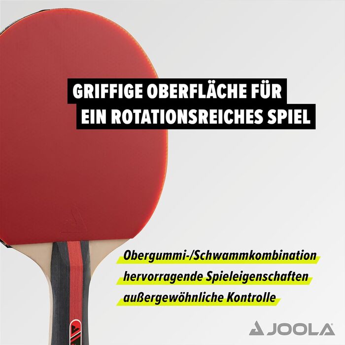 Набір для настільного тенісу JOOLA Rosskopf 2: 2 ракетки, 3 м'ячі (40+ мм), червоно-чорний, 5 шт.