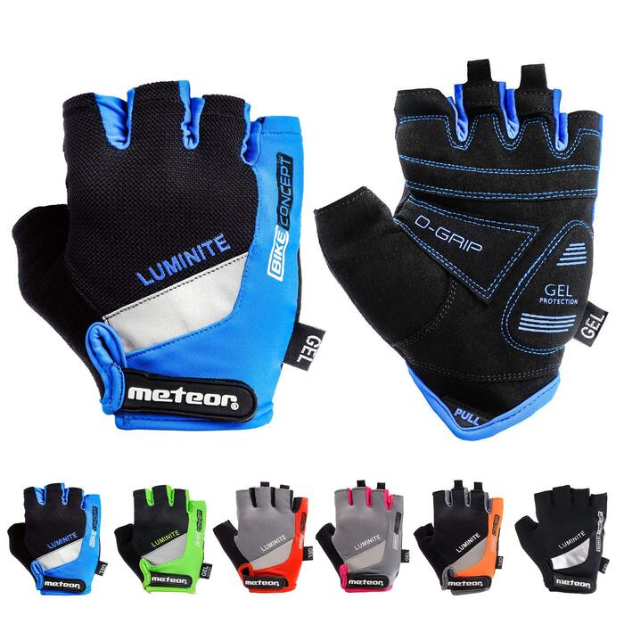 Рукавички велосипедні Meteor Radhandschuhe MTB Gel GX31 Green для чоловіків, жінок та дітей - для гірського велосипеда, даунхілу, хайкінгу