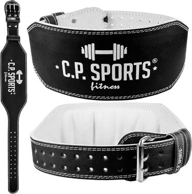 Шкіряний пояс для важкої атлетики C.P.Sports, екстра широкий, для бодібілдингу, фітнесу та силових тренувань