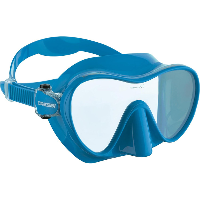 Маска для снорклінгу та дайвінгу Cressi F1, унісекс, без рамки, бірюзова