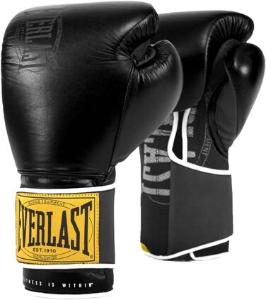 Боксерські рукавички Everlast 1910 Classic чорні, 14oz, унісекс, для тренувань