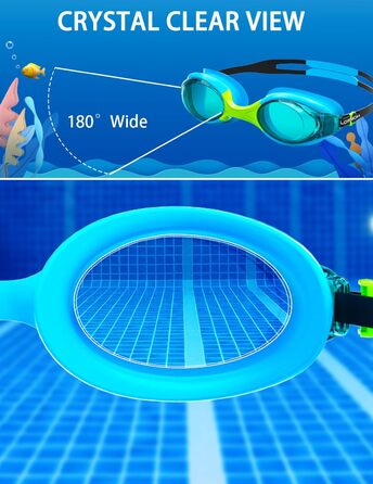 Дитячі окуляри для плавання, 2 шт. Окуляри для плавання для малюків, дітей та підлітків. Не запотівають, не пропускають воду, чіткий огляд. Дитячі окуляри для плавання від 3 до 12 років