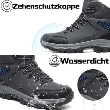 Чоловічі зимові чоботи Frysen, водонепроникні, утеплені, для міста та трекінгу, розмір 39-47 EU, сірий (43 EU)