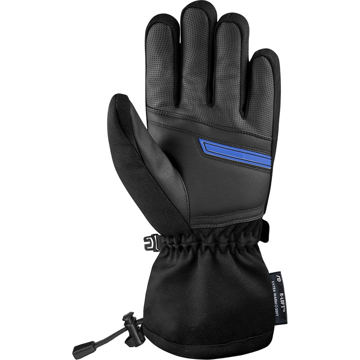 Зимові гірськолижні рукавички Reusch Crosby R-TEX XT водонепроникні та дихаючі, унісекс, чорно-сині, розмір 7.5