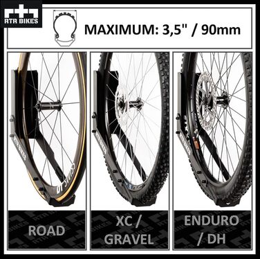 Кріплення для велосипеда RTR BIKES Kranked Twist – поворотне на 180°, для електровелосипедів та MTB до 30 кг, підходить для коліс 24-29 дюймів та шин 3,5
