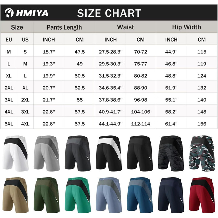 Шорти спортивні чоловічі HMIYA, шорти для бігу, дихаючі, з кишенею на блискавці, камуфляж сірий (6XL)