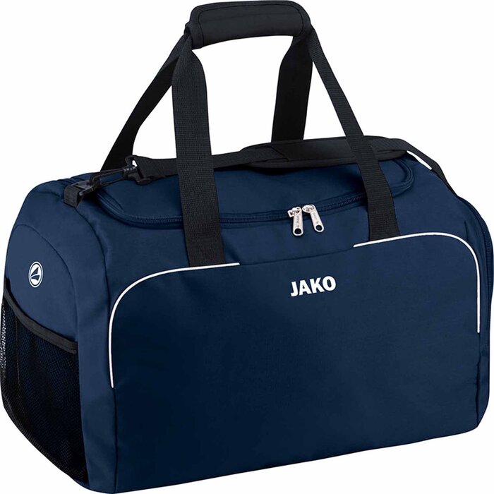 Спортивна сумка для хлопчиків JAKO Classico Marine (синя), 38 см — компактна сумка для залу та тренувань з внутрішньою кишенею та регульованим ременем