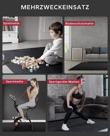 APBEAR килимок для йоги XXL 213×152×0,8 см, фітнес-мат для спорту, нековзкий, високої щільності, ультра міцний, PVC, для гімнастики, стійкий до взуття, чорний