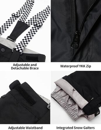 Жіночий гірськолижний костюм GSOU SNOW 2 частини: куртка та штани - водонепроникний, вітронепроникний, дихаючий, з утепленням, з капюшоном, Bergfrost + Чорний, розмір M