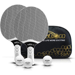 Набір тенісних столів Senston для 2-4 гравців, професійний комплект, гума Verbund, для гри в приміщенні та на вулиці, сірий