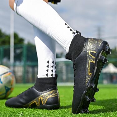 Футбольні черевики для чоловіків, жінок, дітей (хлопчиків та дівчаток) - для штучного газону, залу, тренувань. AG, FG, TF. Розмір 35 EU, колір чорний