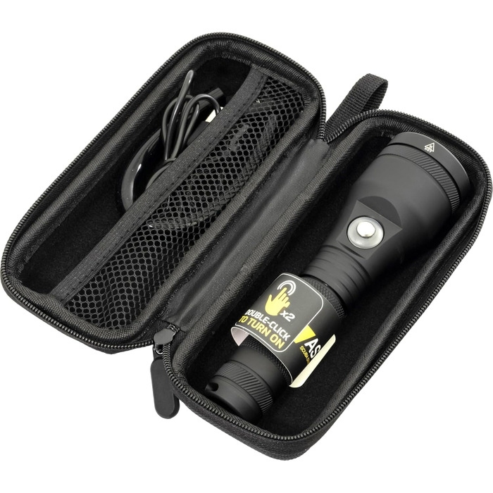 Ліхтар Cressi Astra Black - потужний водонепроникний ліхтар LED для дайвінгу, риболовлі та підводних досліджень (1200 Lumen)