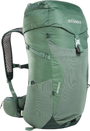 Рюкзак для туризму Tatonka Hike Pack 27 л, з вентиляцією спини та дощовиком, зелений