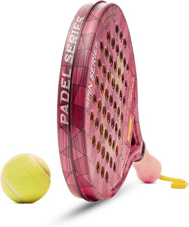 Падель ракетки PADEL SERIES SPIN із ABS та полікарбонату, антиковзкі, гумові сторони, максимальна продуктивність, червоний (жорсткий), синій (м'який), фуксія (дуже м'який)