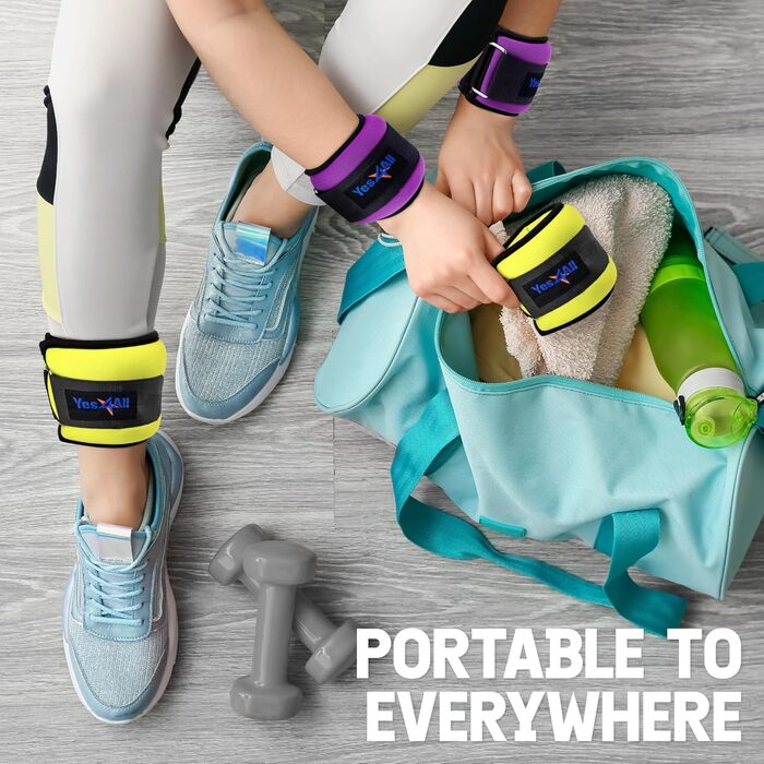 Набір манжет для ваги з неопрену Yes4All (0.9-4.5 кг) - унісекс для ходьби, калістеніки та ваги