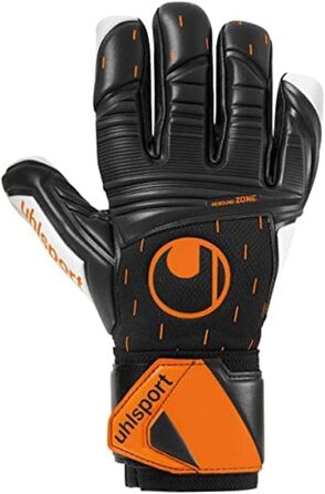 Воротарські рукавички Uhlsport Speed Contact Supersoft HN, унісекс, розмір 7, чорні/білі/помаранчеві, для дорослих