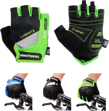 Рукавички для гірського велосипеда Meteor Radhandschuhe Gel GX31 Green - чоловічі, жіночі, дитячі, для даунхілу та хайкінгу