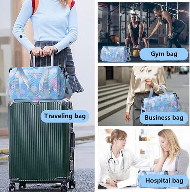 Спортивна сумка з єдинорогом, унісекс (блакитна)