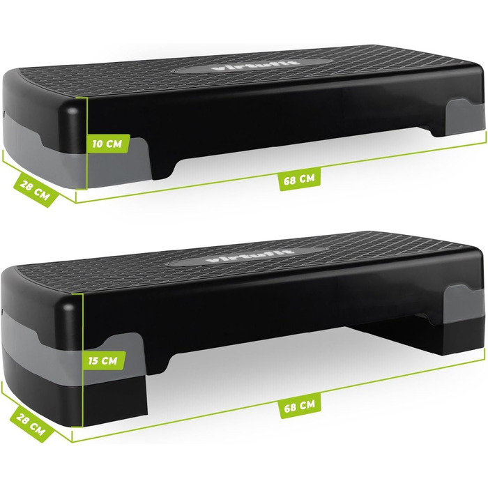 Степ-платформа VirtuFit Essential для дому: регульована висота, антиковзаюча поверхня | Степпер для фітнесу, аеробіки та гімнастики