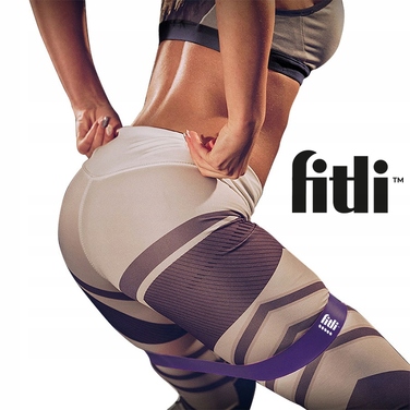 Набір фітнес-резинок Fitli, рожеві, 5 мм, 30,5 см, опір 0,5-20 кг, 5 шт.