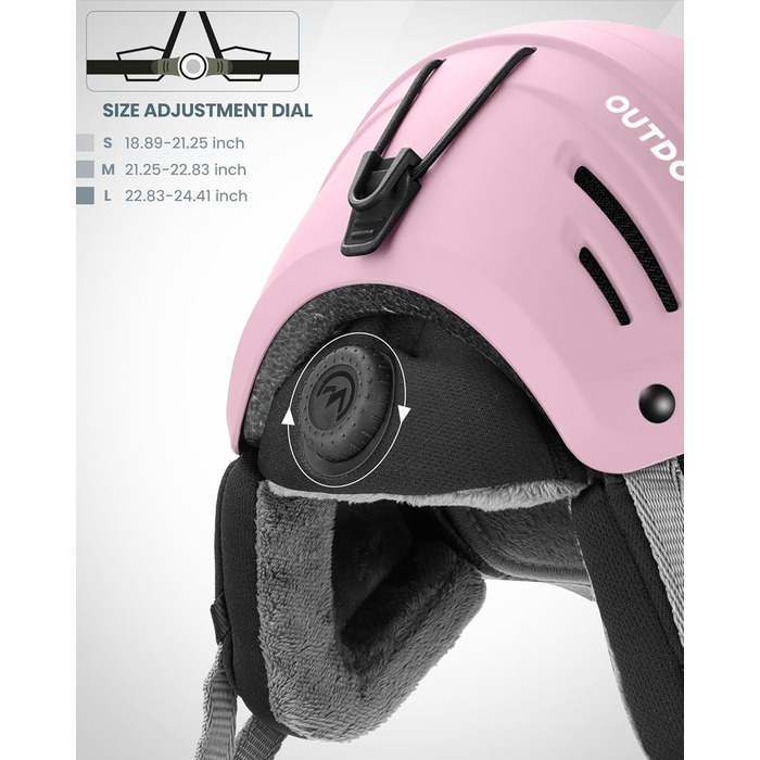 Шолом Outdooraster IPS Kelvin II для сноубордингу та лижного спорту (Матвий Рожевий, M)