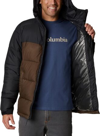 Куртка Columbia Pike Lake Hooded чоловіча, оливково-чорна, XL - тепла степлена куртка з капюшоном
