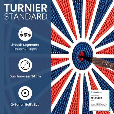 Електронний дартс Dartona JX2000 Turnier Pro – професійна турнірна електронна мішень з 41 грою та 200+ варіантами