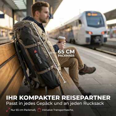 Телескопічні трекінгові палиці для скандинавської ходьби та гірських походів, ультралегкі палиці для Nordic Walking з гумовими наконечниками, регульовані (65-135 см), чорні