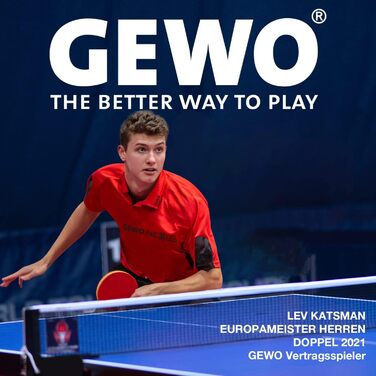 GEWO SMASH ракетка для настільного тенісу ITTF, дитяча, для змагань, універсальна, покриття Thunderball 2, висока обертальність, ручка конкав, губка 2,0 мм
