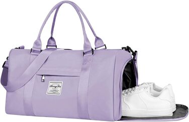 Спортивна сумка Flintronic: дорожня сумка, валіза-мішок з відділенням для взуття та мокрих речей, водонепроникна, для подорожей та спорту, чорна (#4 світло-фіолетовий)