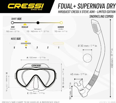 Маска та трубка Cressi x Steve Aoki HiroQuest Limited Edition: F-Dual, Supernova Dry, лінза 380, чорний/фіолетовий