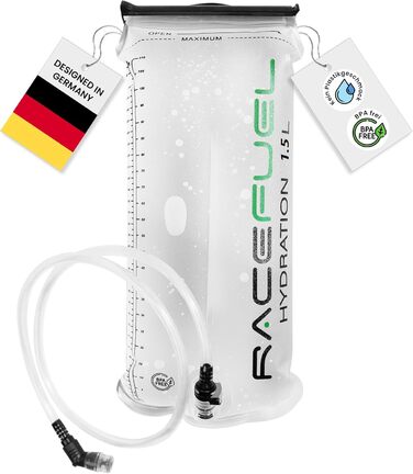 Питна система RaceFuel 1,5 л з трубкою для спорту і туризму, легка гідраторна ємність BPA Free для рюкзака, тримісний резервуар для води