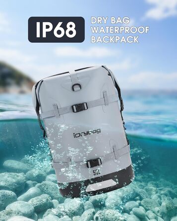 Водонепроникний рюкзак IDRYBAG 55L: для каякінгу, SUP, плавання та подорожей