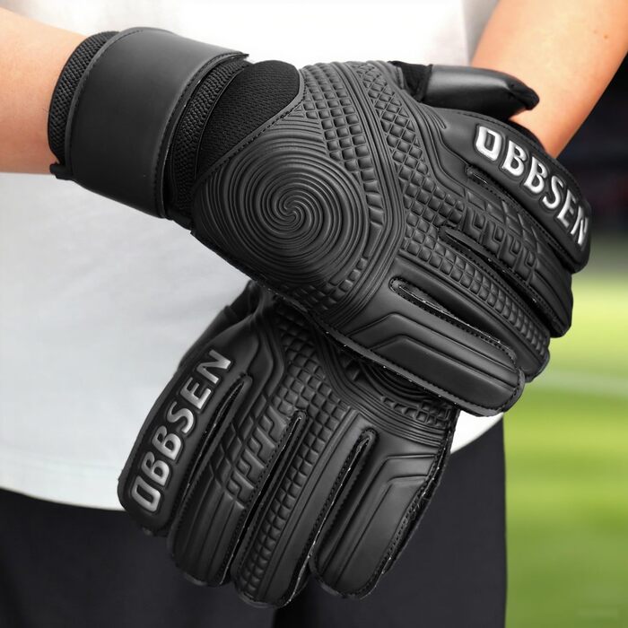 Воротарські рукавички Fußball S1 Schwarz з захистом пальців та зап'ястя для дітей, підлітків та дорослих