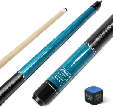 CUEBAR Більярдні киї для дорослих, 147 см, 2-секційні, з ручкою з екошкіри, різні кольори (7 кольорів), вага 510-595 г