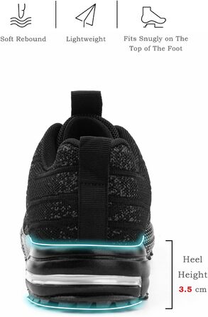 Кросівки Hitmars для чоловіків та жінок: спортивні, для бігу, повсякденні, сірі та чорні, 36-48 EU