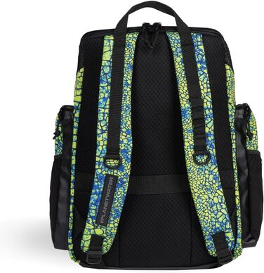 Спортивний рюкзак Arena One Go для плавання, подорожей, 45 літрів, зелений, з принтом 'Шlangenleder'