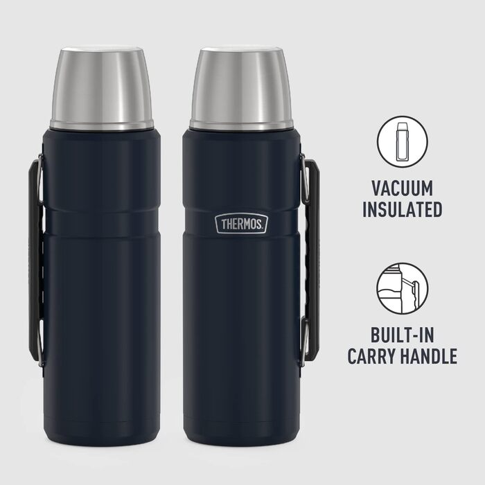 Термос Thermos SK2010 Stainless King 1,2 л, вакуумний, нержавіюча сталь, синій