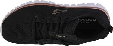 Жіночі кросівки Skechers Graceful Get Connected 1, чорні з золотом, розмір 38.5 EU