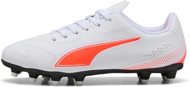 Дитячі футбольні бутси PUMA Vitoria II FG/AG Jr для футболу, 32 EU, білий/червоний