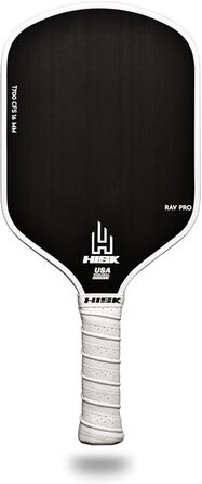 RAV PRO Пі́клбол-ракетка – Ultimate High End, 16 мм, японський Toray T700 карбон, аеродинамічна форма, схвалена USAPA, неслизька ручка (білий/розкішний сад)
