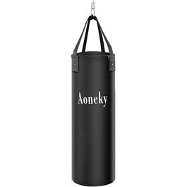 Боксерський мішок Aoneky 180x35 см із підвісом для MMA, Муай Тай, дзюдо, дорослих і дітей, для бодібілдингу, порожній