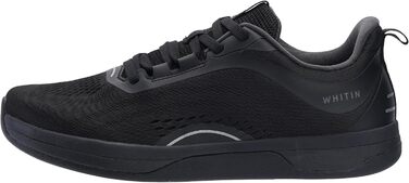 WHITIN Вуличні тапочки без шкарпеток для чоловіків та жінок | Мінімалістичні кросівки з широким носком та підошвою Zero-Drop (37 EU, чорний)