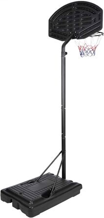 Баскетбольне кільце DEUBA® універсальне (вуличне/внутрішнє) з регульованою стійкою 205-305 см, на колесах, вантажопідйомність 70 кг, для дітей та дорослих