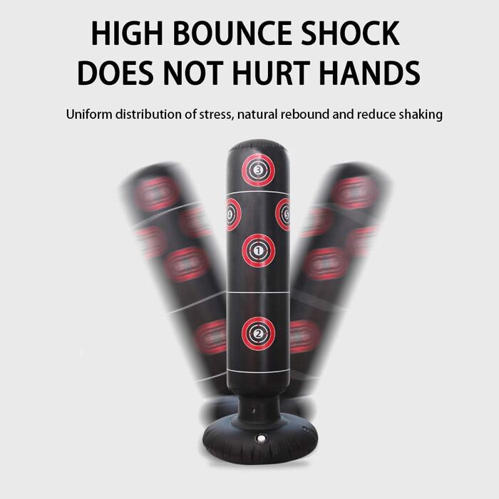 Боксерський мішок Boxsack 160cm, самостійний надувний мішок для боксу, кікбоксингу, ММА, Муай Тай, фітнесу та зняття стресу B/160