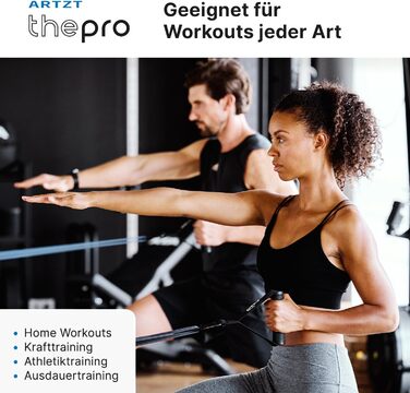 Набір еластичних стрічок для фітнесу ARTZT thepro: 5 рівнів опору, для силових тренувань, розтяжки та реабілітації, Loop Band 208 см