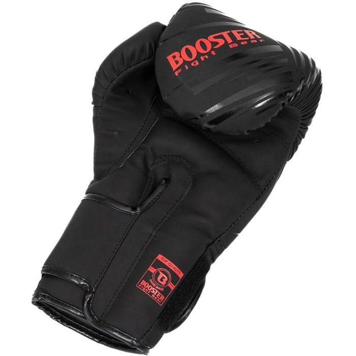 Боксерські рукавички Booster Fightgear BFG Alpha чорні/червоні для боксу, кікбоксингу, спарингу, муай-тай