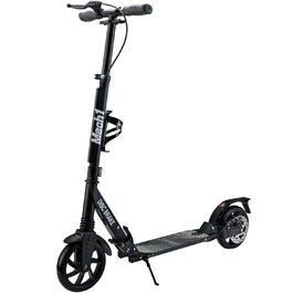 Самокат міський Mach1 Kick Scooter ALU з дисковим гальмом, колеса 200x40 мм, чорний XXL – для дітей та дорослих, складаний