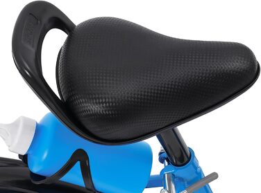 Дитяче велосипед 12 дюймів, регульована висота, для дітей 2-5 років, з додатковими колесами, кошиком та пляшкою, блакитний велосипед для дівчаток та хлопчиків